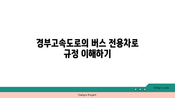 추석 경부고속도로 버스 전용차로 시간 기준 및 과태료 알아보기