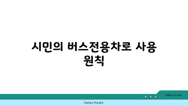 시내 버스와 대중교통 버스전용차로 이용 안내