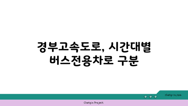 추석 경부고속도로 버스전용차로 시간 기준