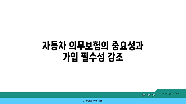 자동차 의무보험 미가입 시 과태료와 처벌 | 해제 방법 및 필수 정보 가이드