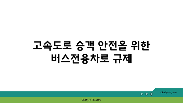 고속도로 버스전용차로: 운영 구간 기준 및 승객 인원 정보