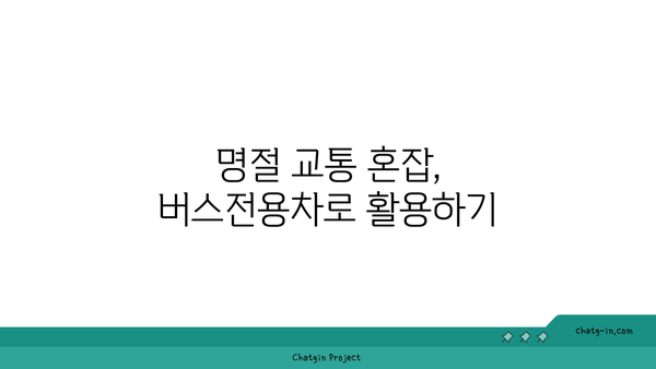 명절 특별 경부고속도로 버스전용차로 시간 확인