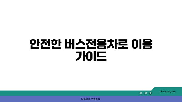 버스전용차로 확장으로 바뀐 이용 시간과 구간