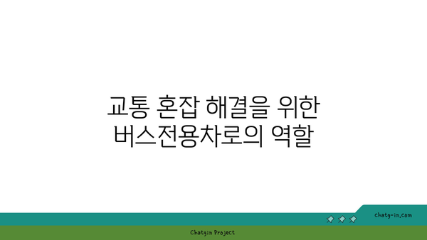 고속도로 버스전용차로 활용을 통한 효율적인 교통 운영