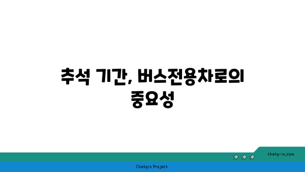 추석 경부고속도로 버스전용차로 시간 기준