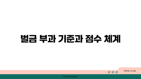 버스전용차로 운행 시 벌금 점수 안내