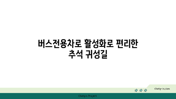 추석 경부고속도로 버스전용차로 시간 기준