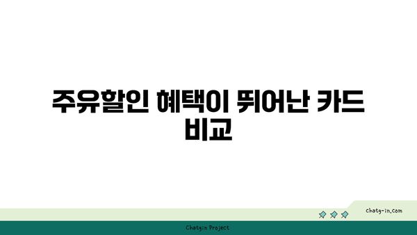 주유할인카드 추천: 똑똑한 신용카드 사용 앱