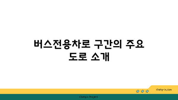 고속도로 버스전용차로 기준 시간 및 구간