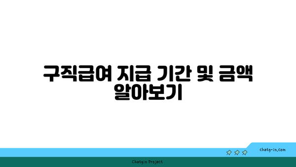 구직급여 및 구직촉진수당 지원 안내