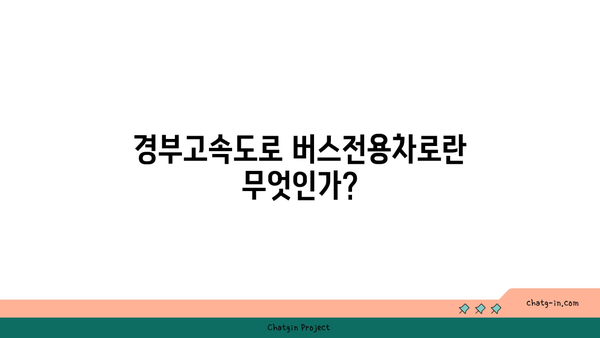 경부고속도로 버스전용차로 적용 및 해지 시간 벌금 안내