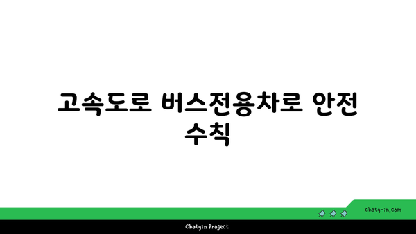 고속도로 버스전용차로 이용 시 벌칙과 시간제한 안내