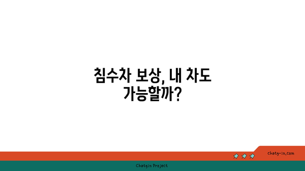 침수차 보상, 내 차는 받을 수 있을까? | 침수차 보상 대상, 보험 접수 방법, 손해 범위, 주의 사항