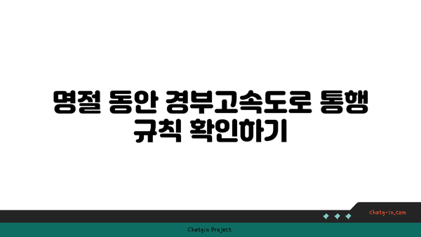 명절 경부고속도로 버스전용차로 시간 체크하세요: 위반 안 하려면