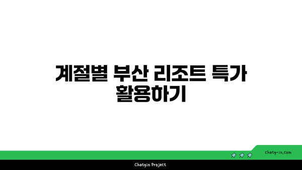 부산 리조트 예약:  숨겨진 할인 팁과 꿀정보 공개!