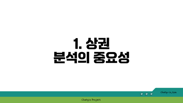 1. 상권 분석의 중요성