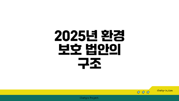 2025년 환경 보호 법안의 구조