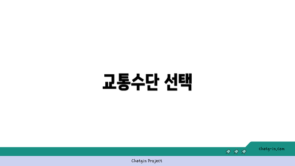 교통수단 선택