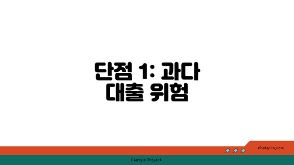 단점 1: 과다 대출 위험