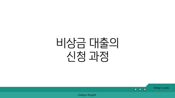 비상금 대출의 신청 과정