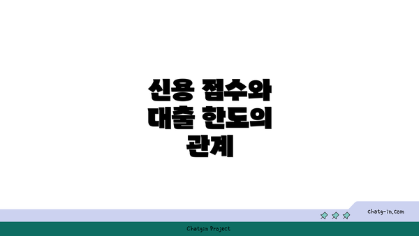 신용 점수와 대출 한도의 관계