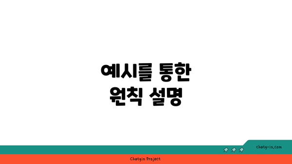 예시를 통한 원칙 설명