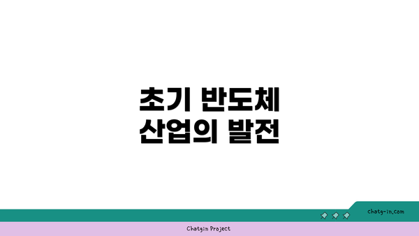 초기 반도체 산업의 발전