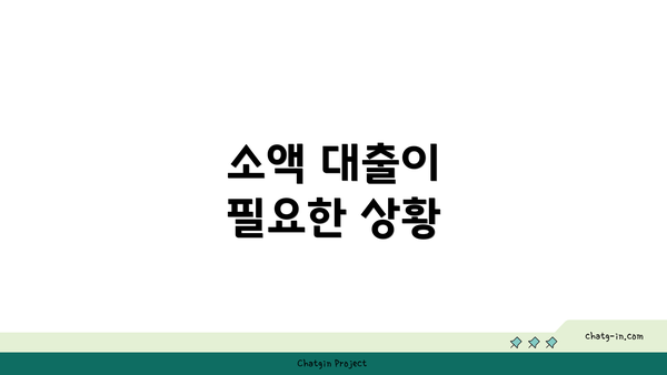 소액 대출이 필요한 상황