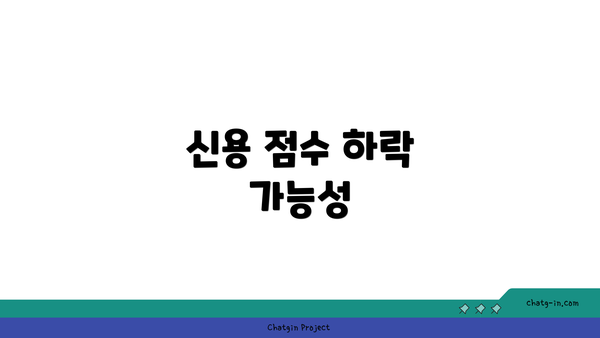 신용 점수 하락 가능성