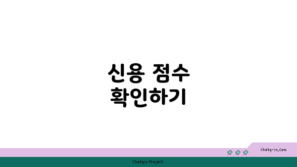 신용 점수 확인하기