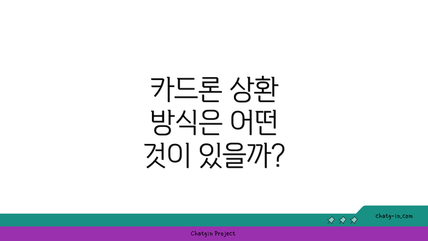 카드론 상환 방식은 어떤 것이 있을까?