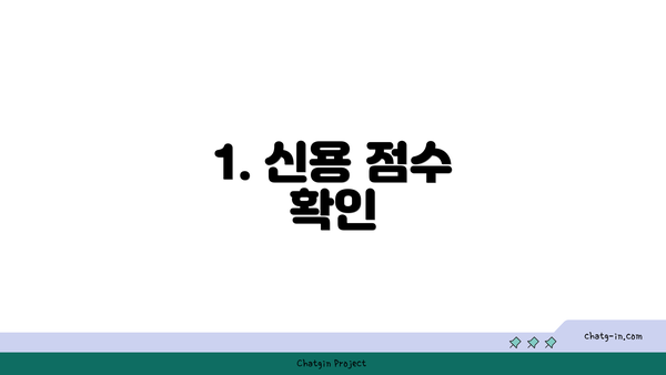 1. 신용 점수 확인