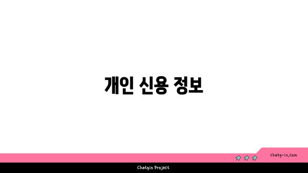 개인 신용 정보