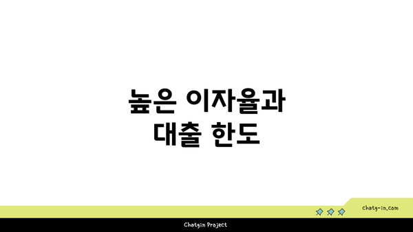 높은 이자율과 대출 한도