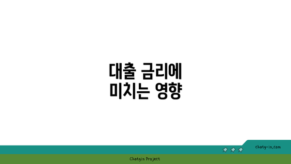 대출 금리에 미치는 영향