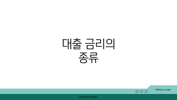 대출 금리의 종류