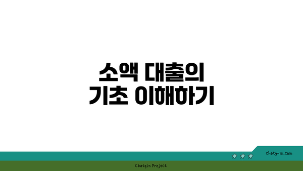 소액 대출의 기초 이해하기