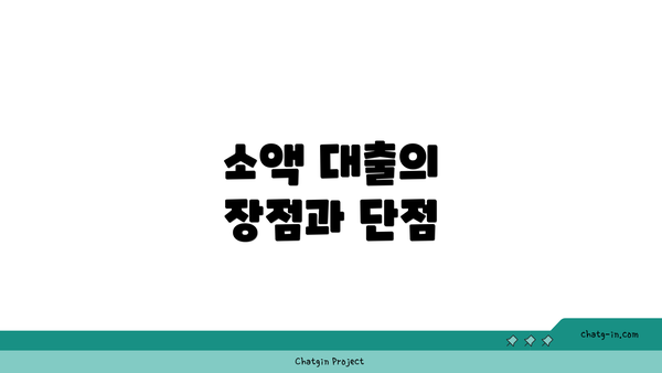소액 대출의 장점과 단점