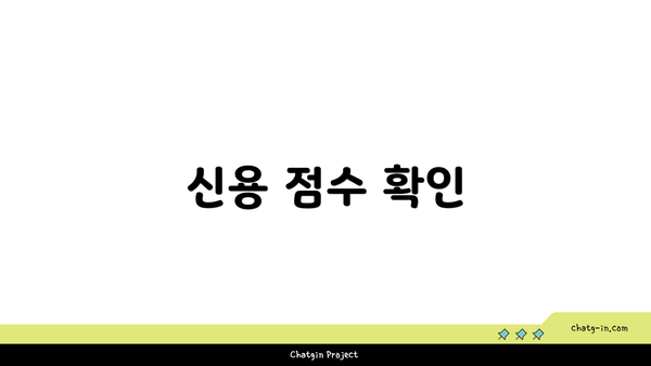 신용 점수 확인