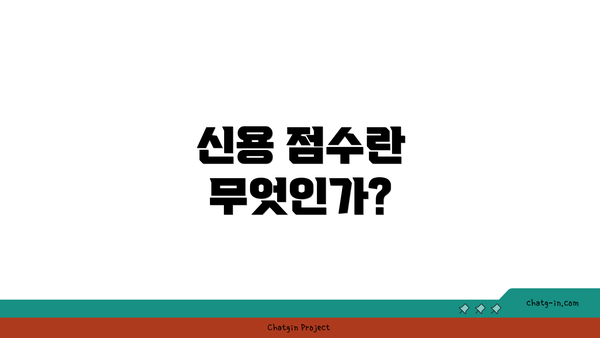 신용 점수란 무엇인가?