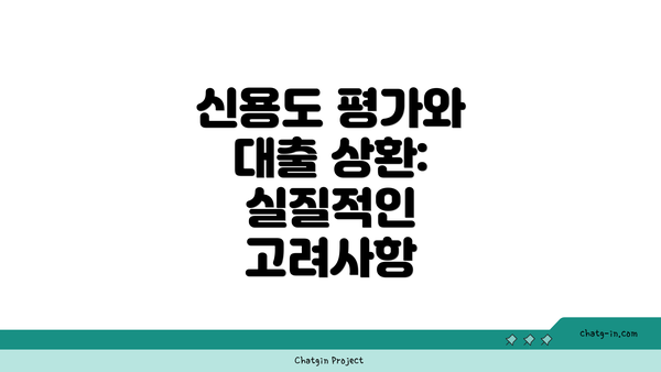신용도 평가와 대출 상환: 실질적인 고려사항