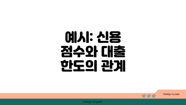 예시: 신용 점수와 대출 한도의 관계