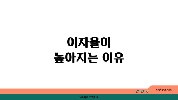 이자율이 높아지는 이유