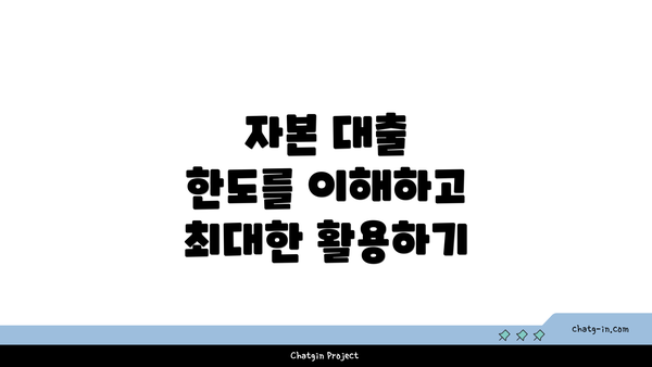 자본 대출 한도를 이해하고 최대한 활용하기