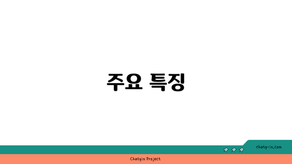 주요 특징