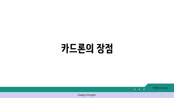카드론의 장점