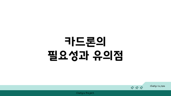 카드론의 필요성과 유의점