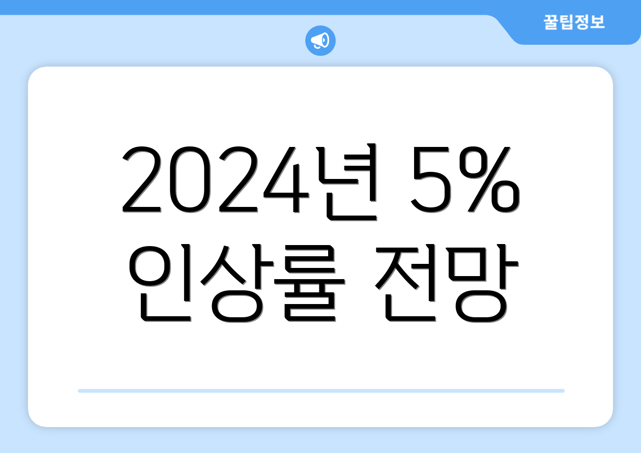 2024년 5% 인상률 전망