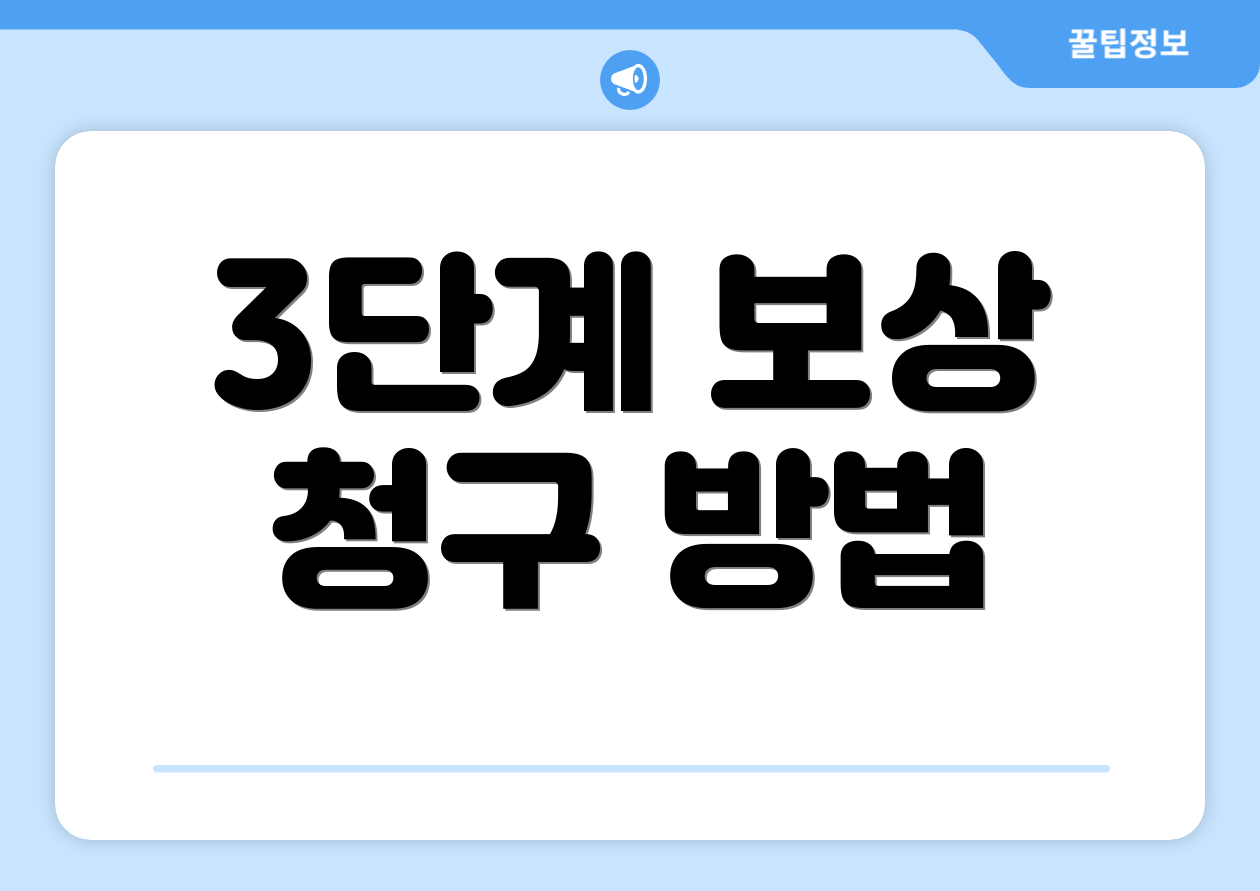 3단계 보상 청구 방법