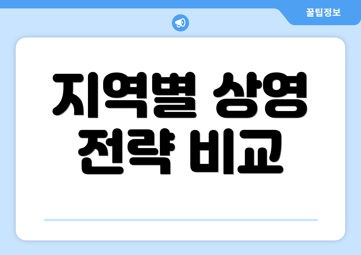 지역별 상영 전략 비교